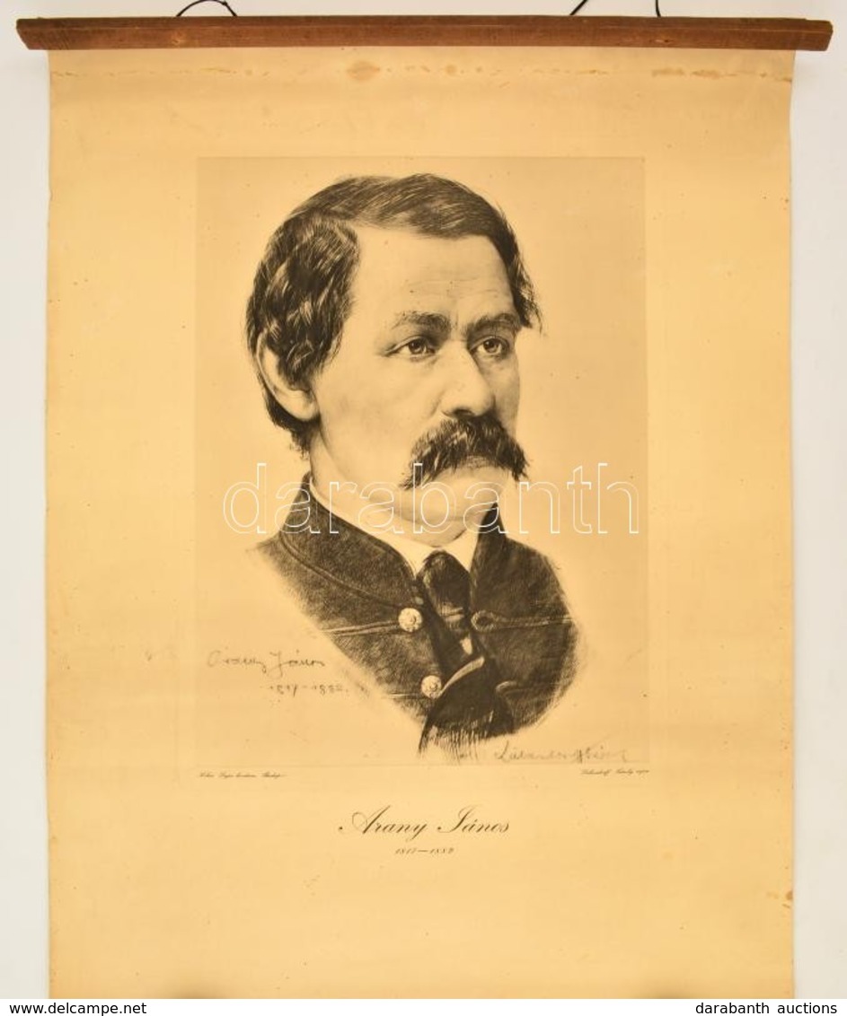 Cca 1890 Arany János. Litográfia, Papír, Felcsavarva, 40×30 Cm - Prenten & Gravure