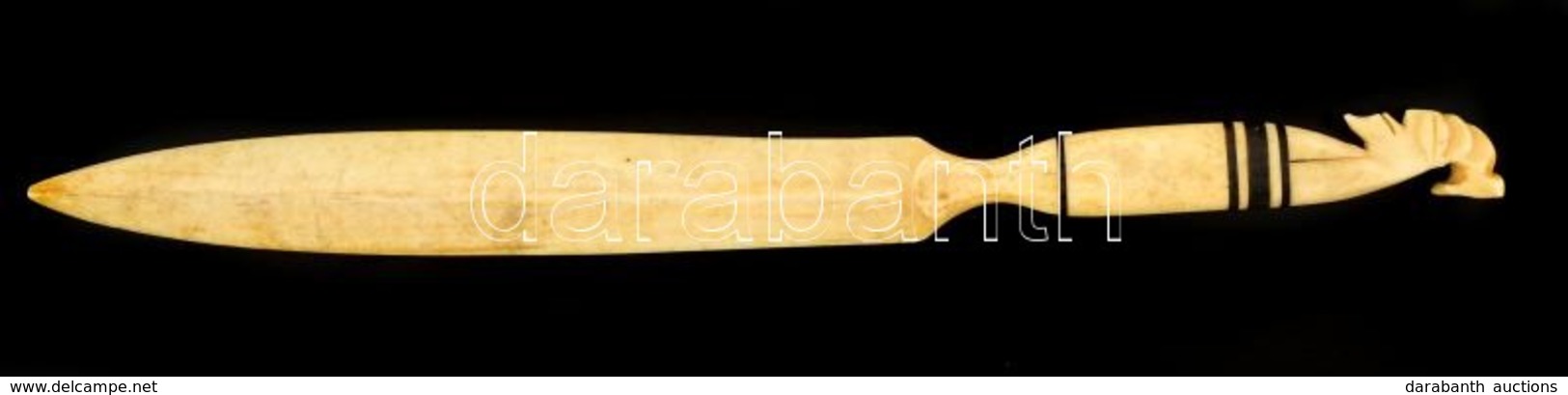 Berakásos Faragott Csont Levélnyitó, H: 25,5 Cm - Sonstige & Ohne Zuordnung