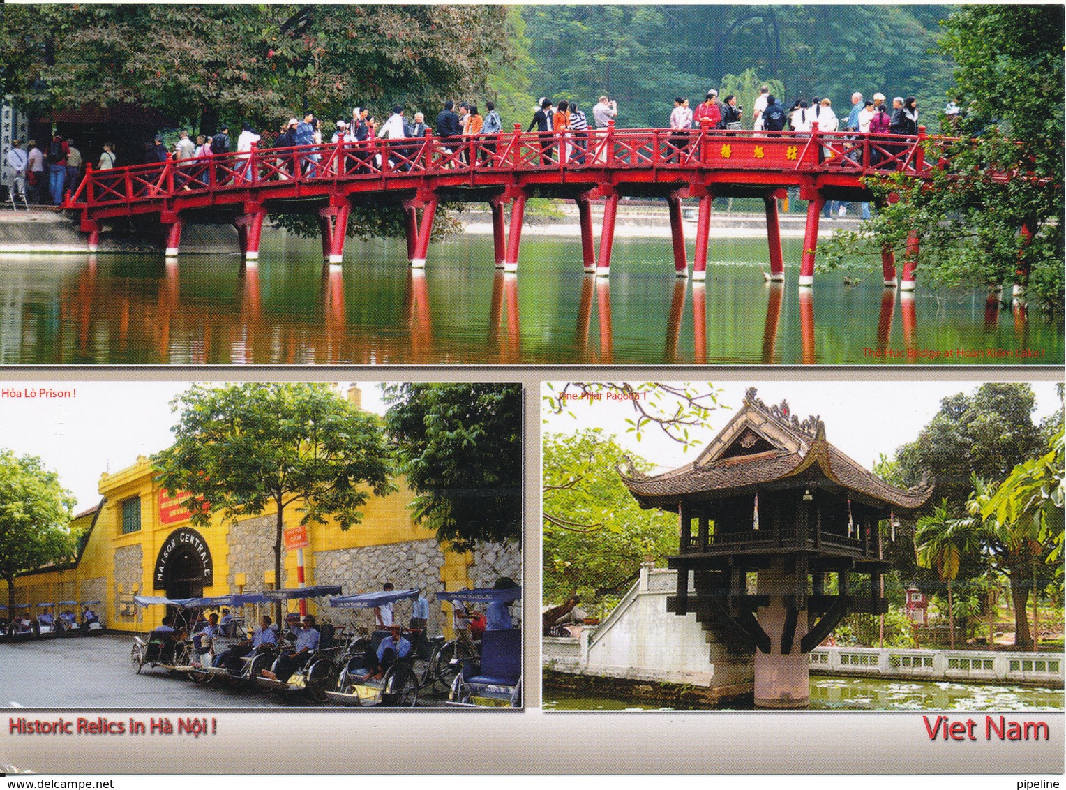 Vietnam Postcard Sent To Denmark 22-9-2012 (Historic Relics In Hanoi Vietnam) - Vietnam