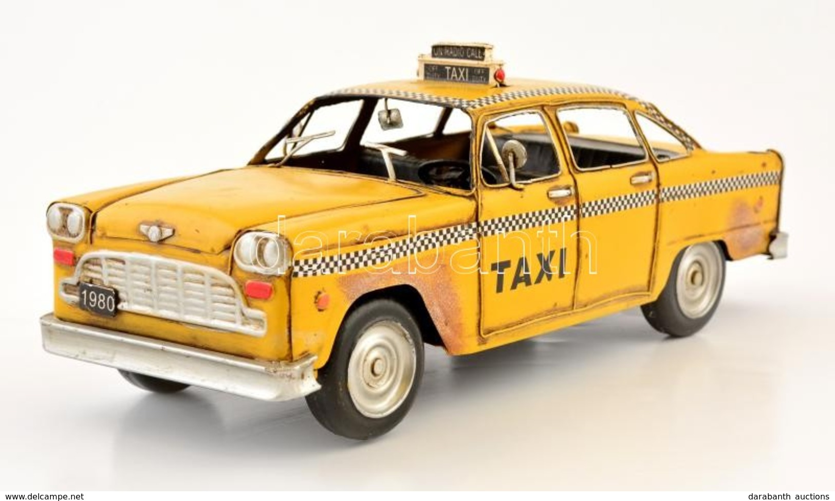 Sárga Taxi, Játékautó, H: 33,5 Cm - Altri & Non Classificati