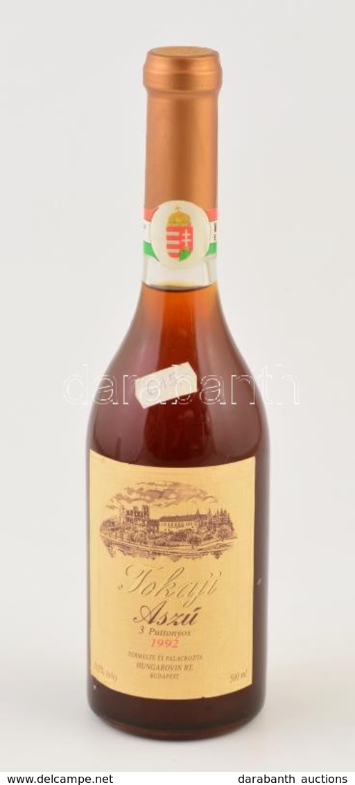 1992 Tokaji Aszú 3 Puttonyos Bontatlan Palack Bor - Sonstige & Ohne Zuordnung