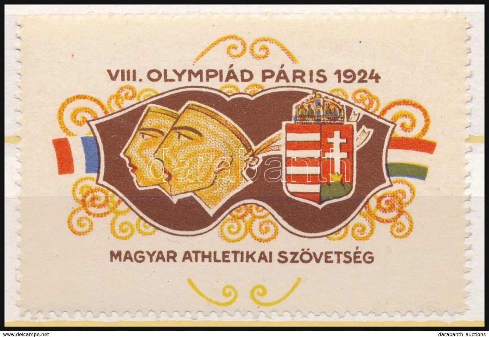 1924 Párizsi Olimpia Magyar Levélzáró Bélyeg - Zonder Classificatie