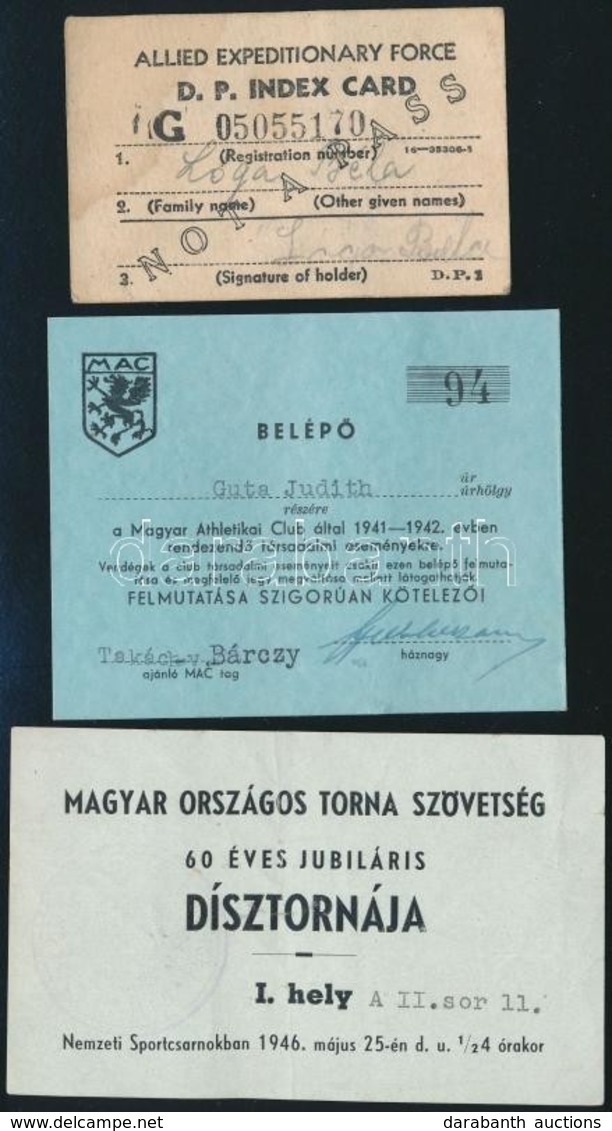 1946 Magyar Országos Törna Szövetség Belépő - Zonder Classificatie