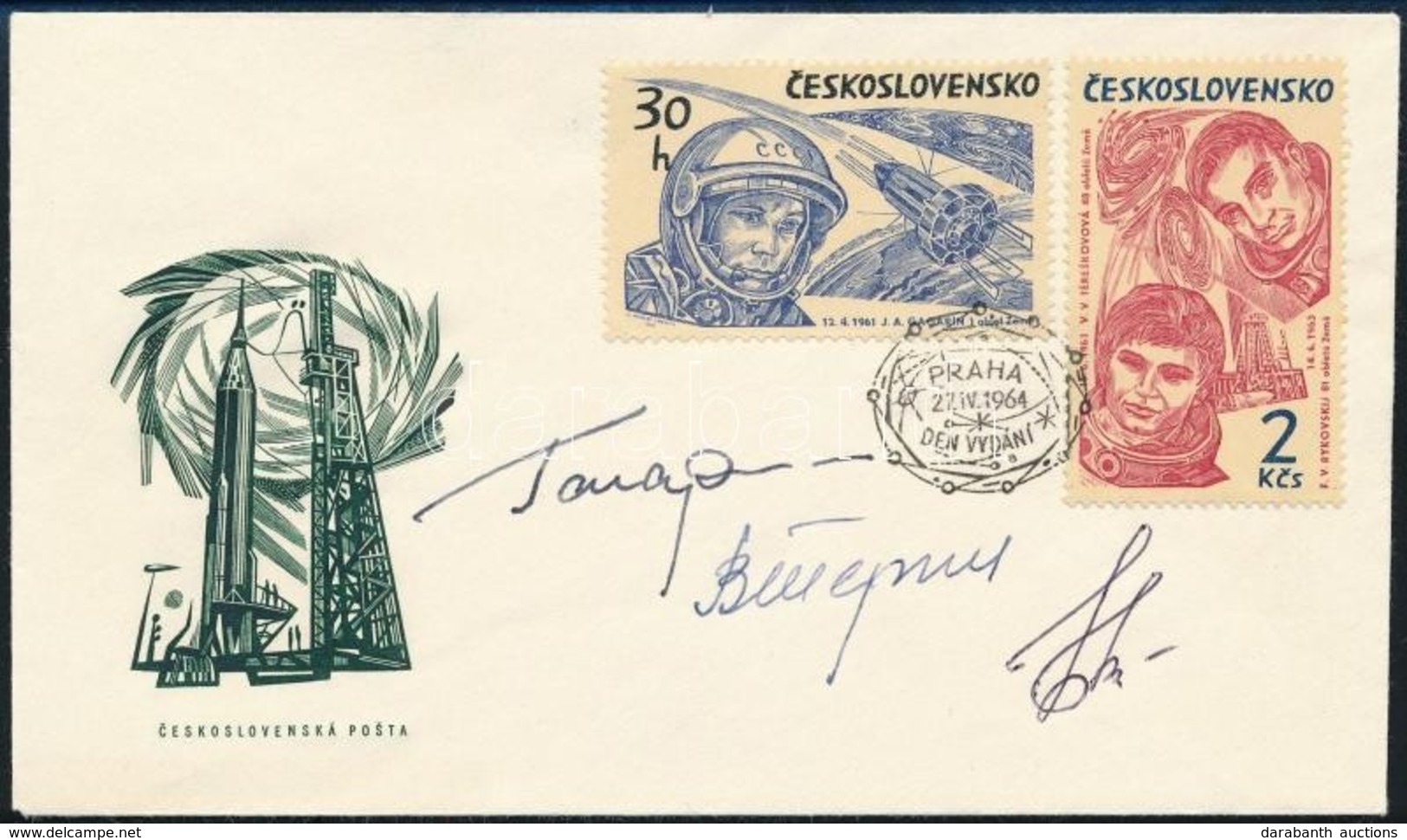 Jurij Alekszejevics Gagarin (1934-1968) Szovjet űrhajós Aláírása Emlékborítékon /
Signature Of Yuriy Alekseyevich Gagari - Altri & Non Classificati