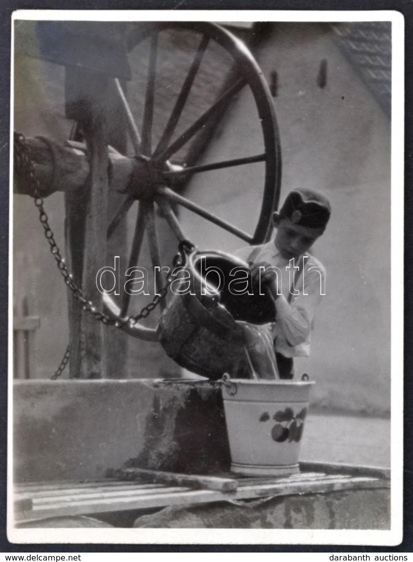 Dulovits Jenő (1903-1972): Tiszta Víz. Pecséttel Jelzett Vintage Fotó 12x9 Cm - Sonstige & Ohne Zuordnung