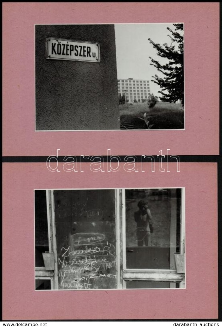 1987 Ország László: Középszer Utca, 7 Db Vintage Fotóművészeti Alkotás, A Magyar Fotográfia Dokumentalista Korszakából,  - Sonstige & Ohne Zuordnung