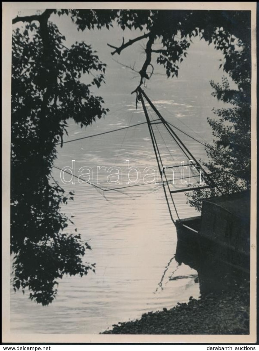 Halászbárka Hálóval, 2 Db Fotó, 36×49 Cm - Sonstige & Ohne Zuordnung