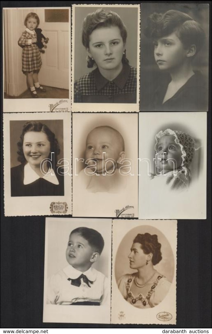 Cca 1939-1942 8 Db Portréfotó, 13,5×8,5 Cm - Sonstige & Ohne Zuordnung