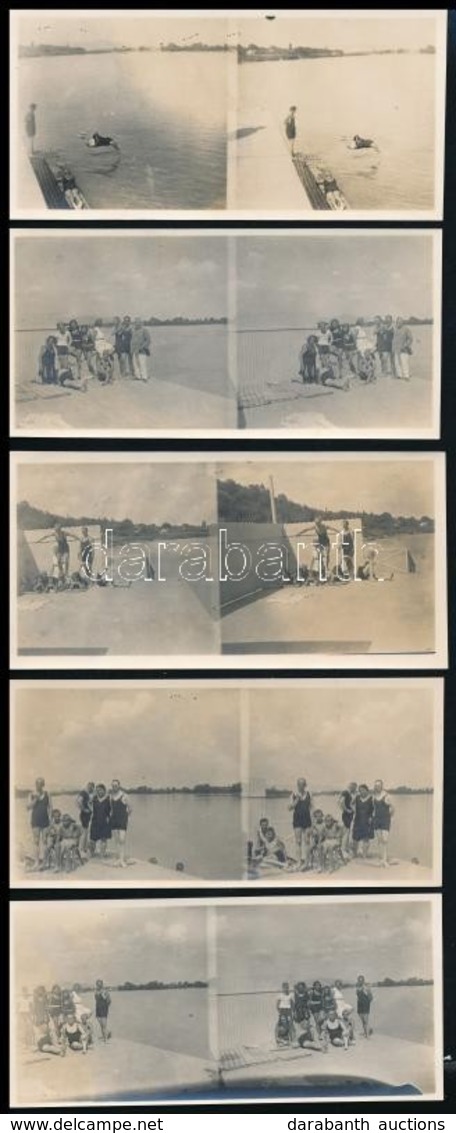 Cca 1920 Sztereo Fényképek, 9 Db Vintage Fotó, 6x12 Cm - Sonstige & Ohne Zuordnung