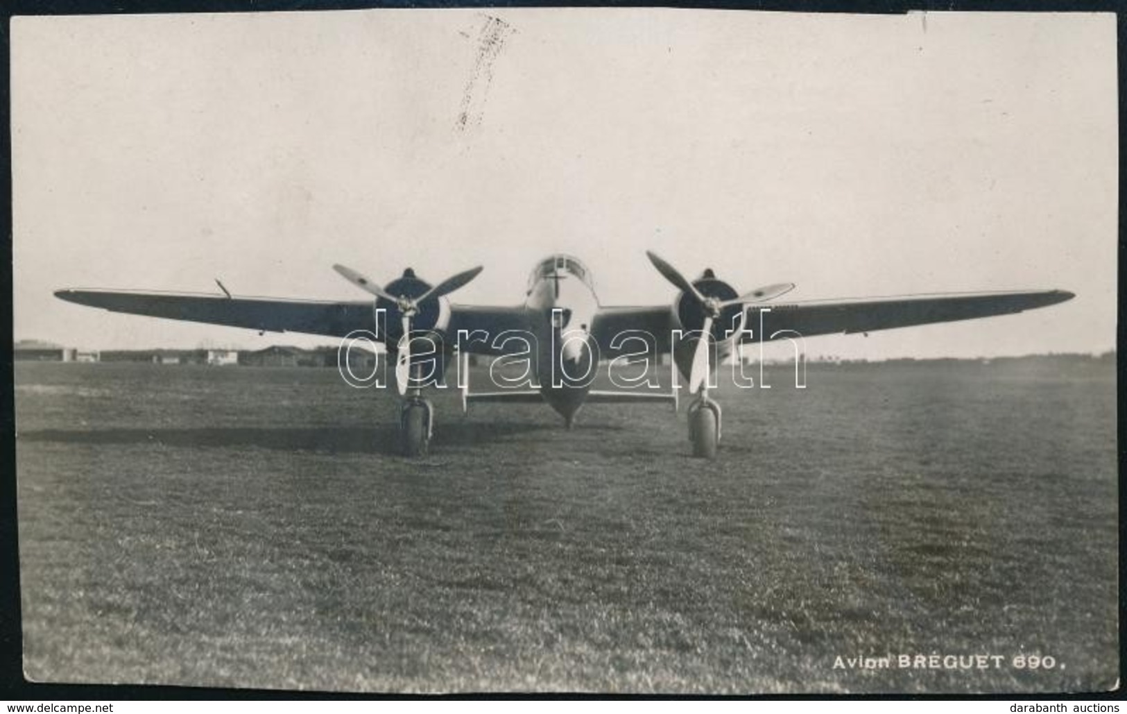 Cca 1938 Breguet Br.690 Típusú Harci Repülőgép, Körbevágott Fotólap, 8×13,5 Cm / The Breguet 690 Ground-attack Aircraft, - Altri & Non Classificati