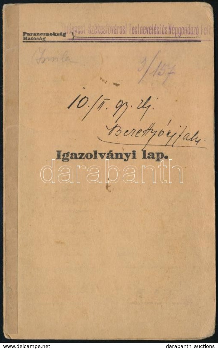 1935 Katona Igazolványi Lap - Altri & Non Classificati