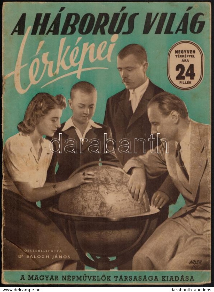 1941 A Háborús Világ Térképei, 40 Térkép 20 Oldalon, Jó állapotban, Ritka! - Sonstige & Ohne Zuordnung