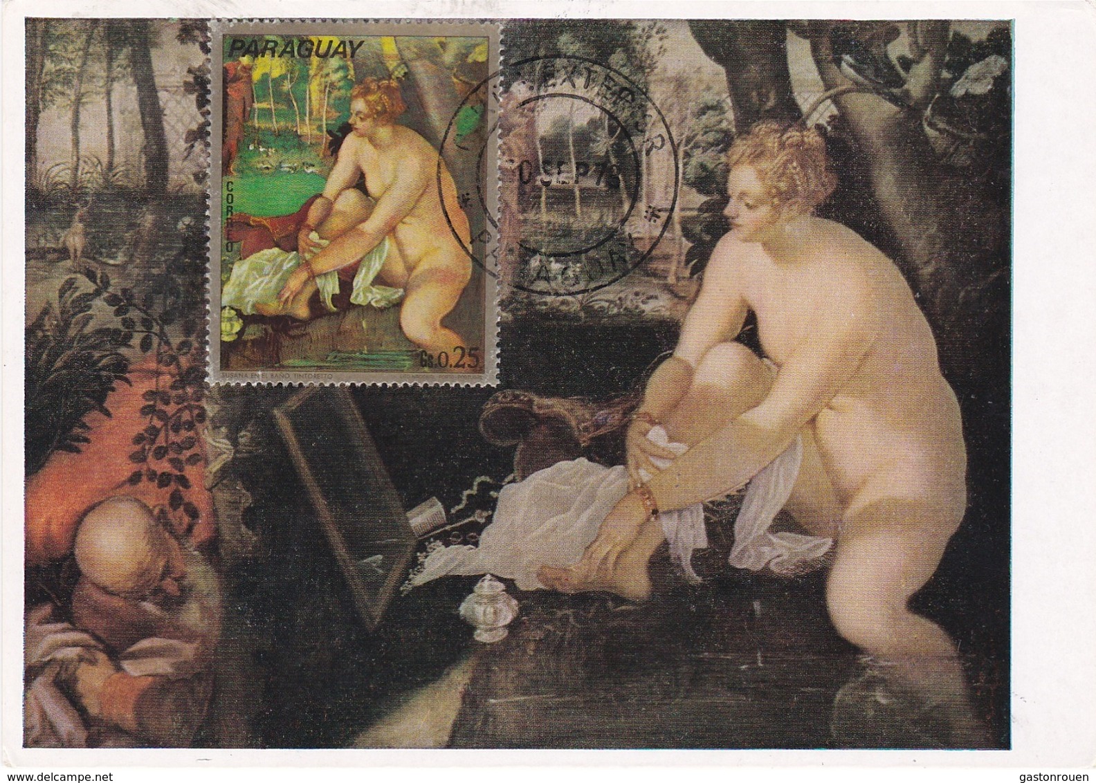 Carte Maximum Peinture Paraguay 1973 Tintoret Tintoretto - Paraguay