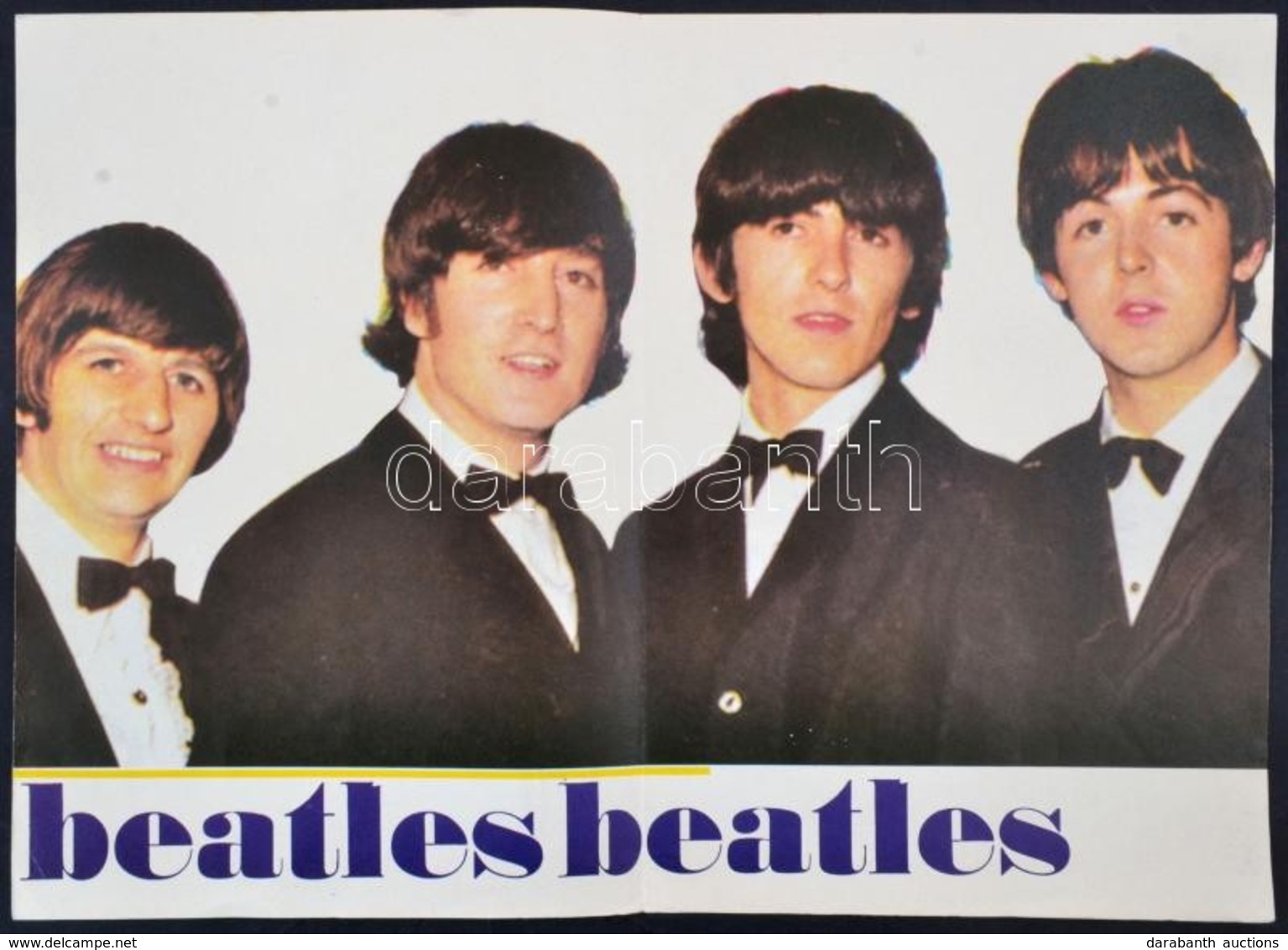 Cca 1970 Beatles Poszter 41x29 Cm - Sonstige & Ohne Zuordnung