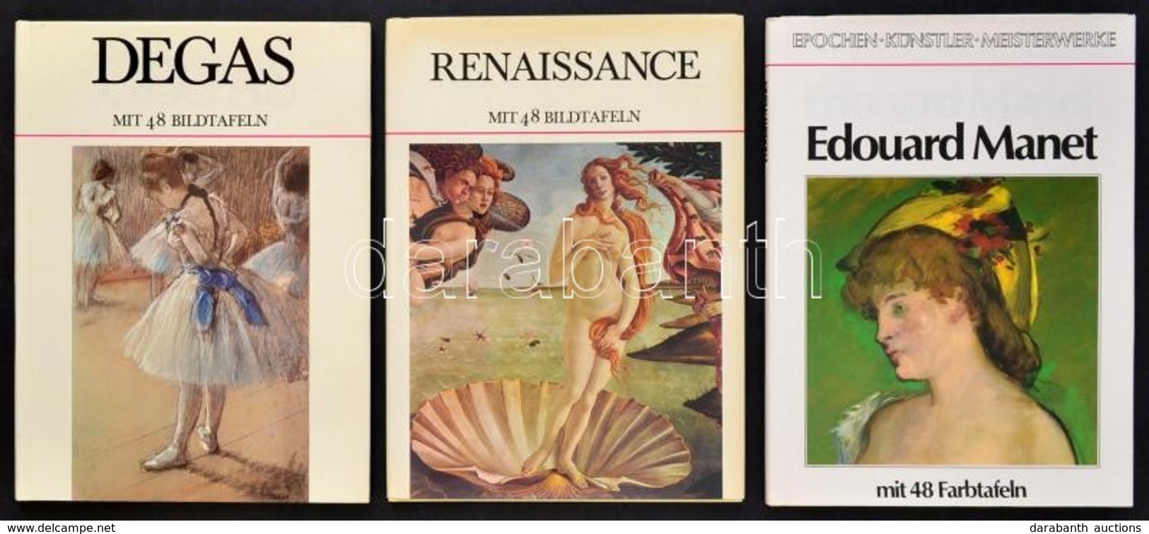 Manet, Rennaisance, Degas 3 Db Német Nyelvű Művészeti Könyv. - Non Classés