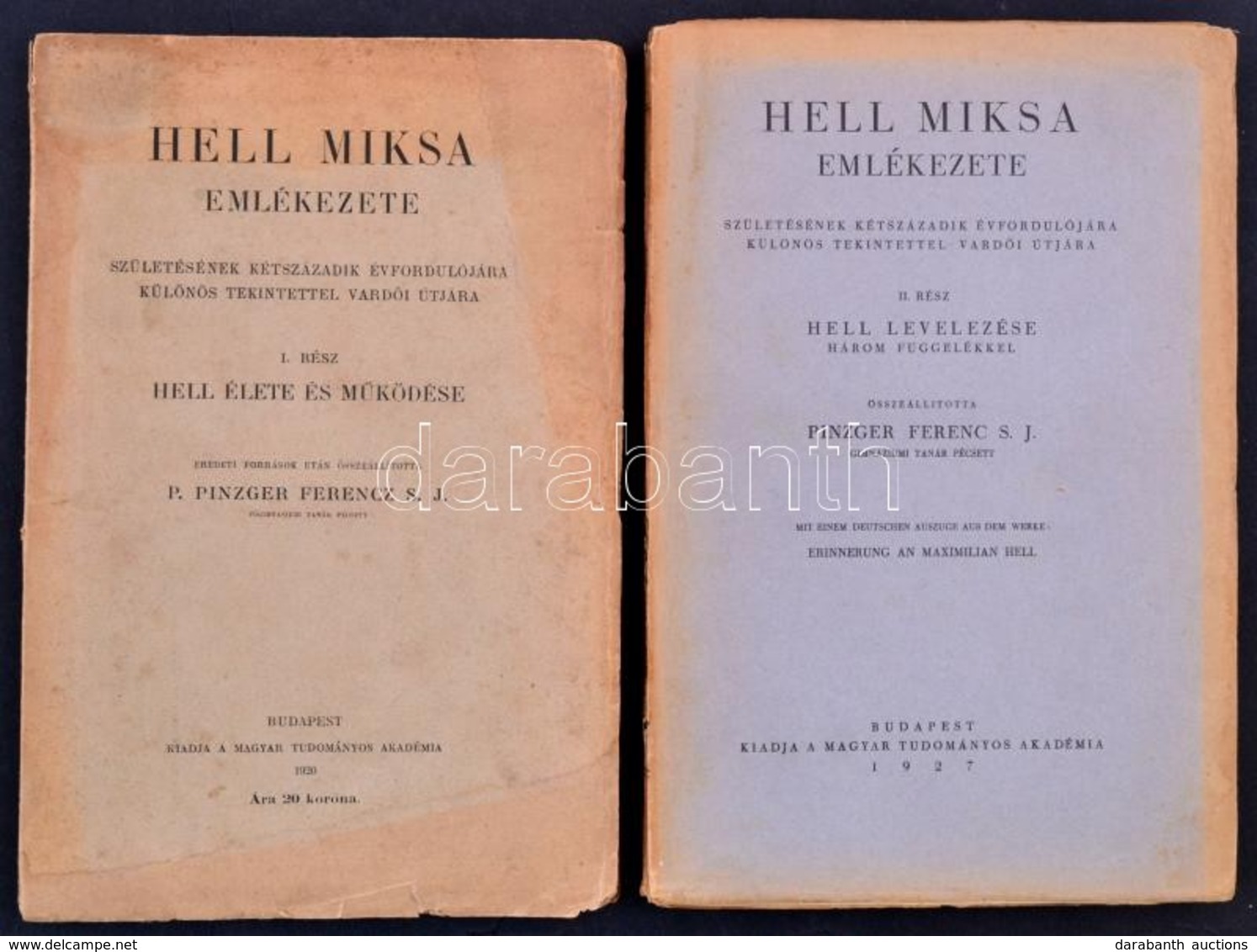 Pinzger Ferenc: Hell Miksa Emlékezete. Születésének Kétszázadik évfordulójára, Különös Tekintettel Vardői útjára. 1-2. R - Ohne Zuordnung