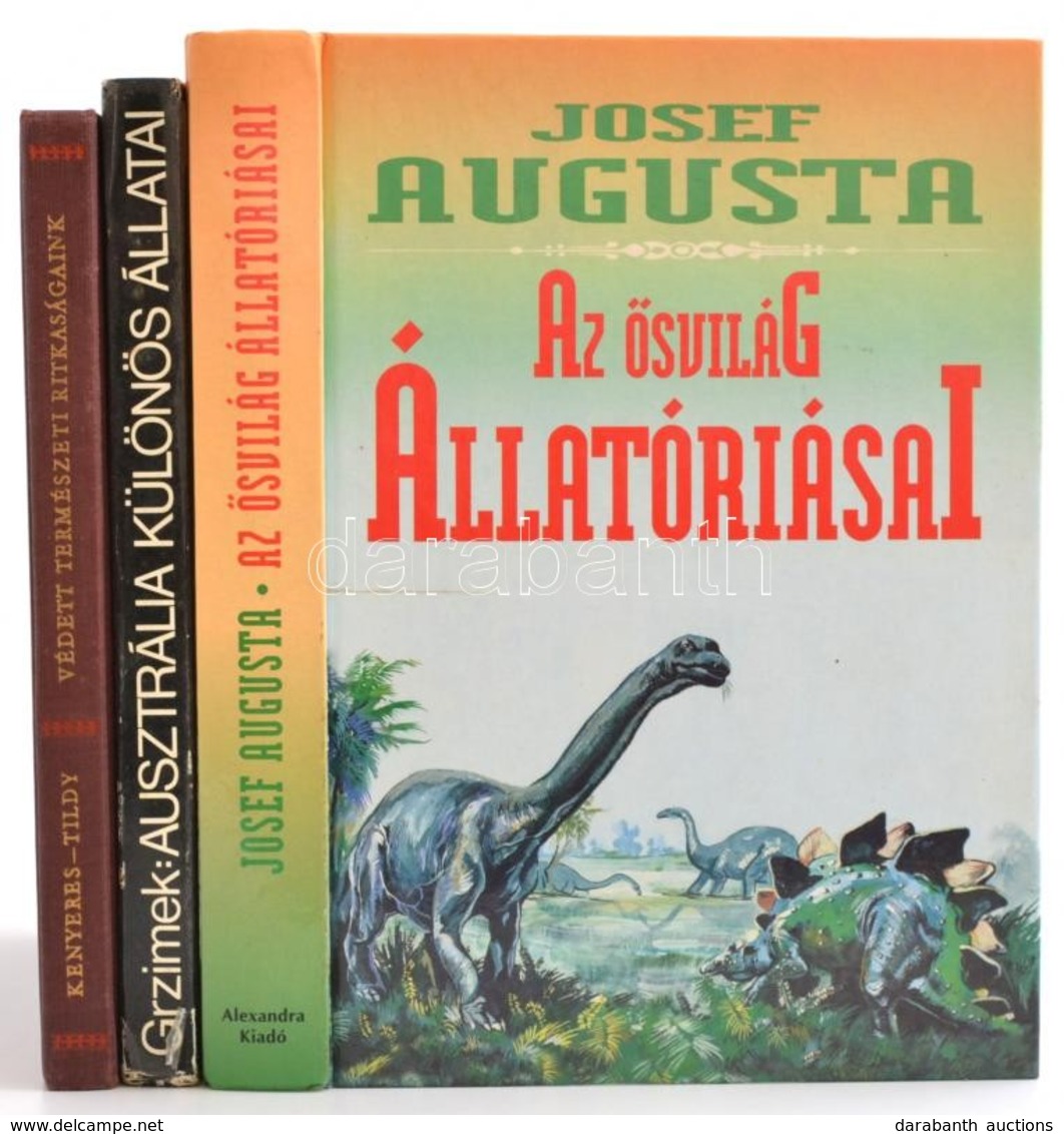 Vegyes Könyvtétel, 3 Db: 
Josef Augusta: Az ősvilág állatóriásai. Fordította: Zólyom Antal. Pécs,1994,Alexandra. Kiadói  - Sin Clasificación