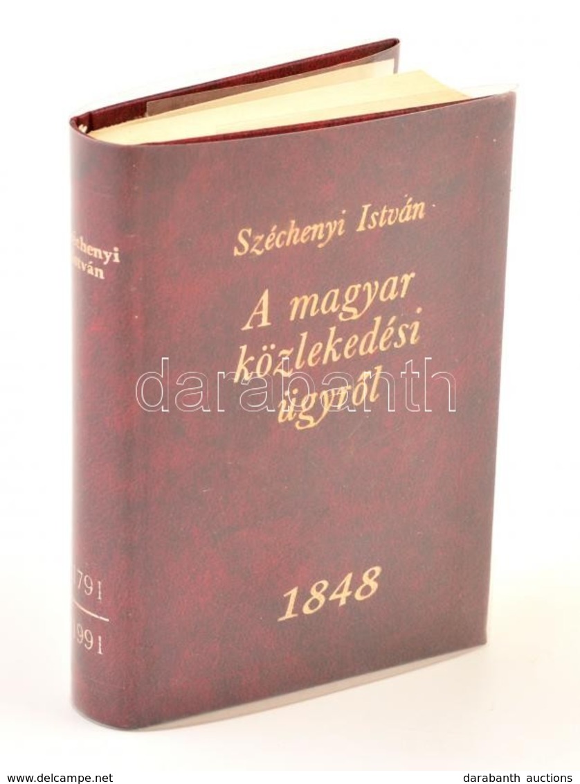 Széchenyi István: A Magyar Közlekedési ügyről. Reprint. Sorszámozott Egész Műbőr Kötésben. 10,5 Cm - Zonder Classificatie