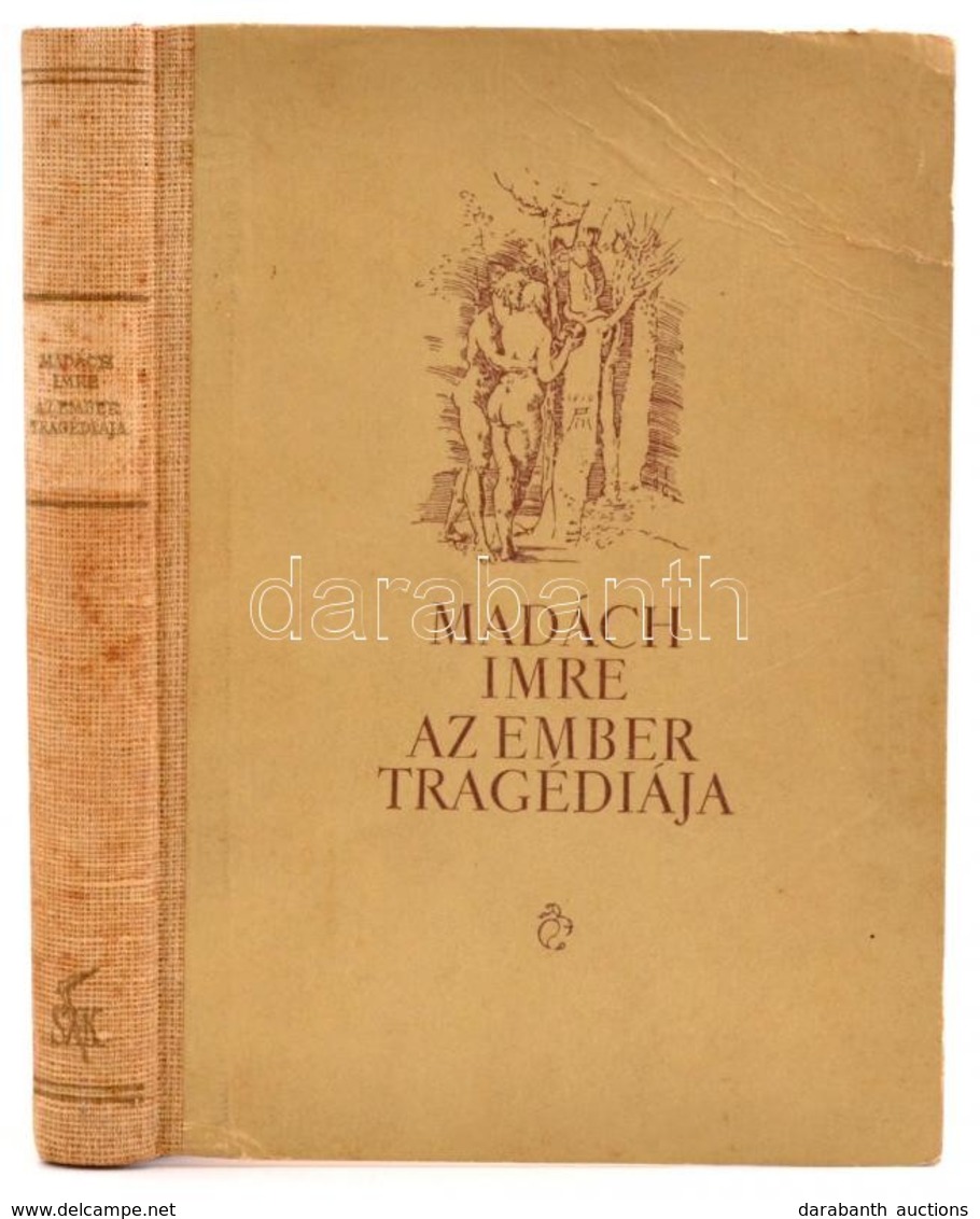 Madách Imre: Az Ember Tragédiája. Bp.,1956, Szépirodalmi. Kiadói Félvászon-kötés, Kissé Kopott Borítóval. - Ohne Zuordnung