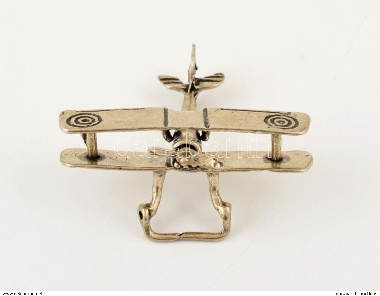 Ezüst(Ag) Miniatűr Repülő, Jelzett, 4×3,5 Cm, Nettó: 9,1 G - Sonstige & Ohne Zuordnung