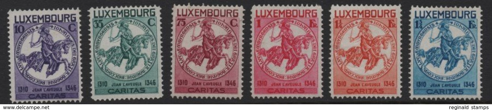 Luxembourg 1934 Caritas, MH* Mi 259/64 (Ref: 1567) - Unused Stamps
