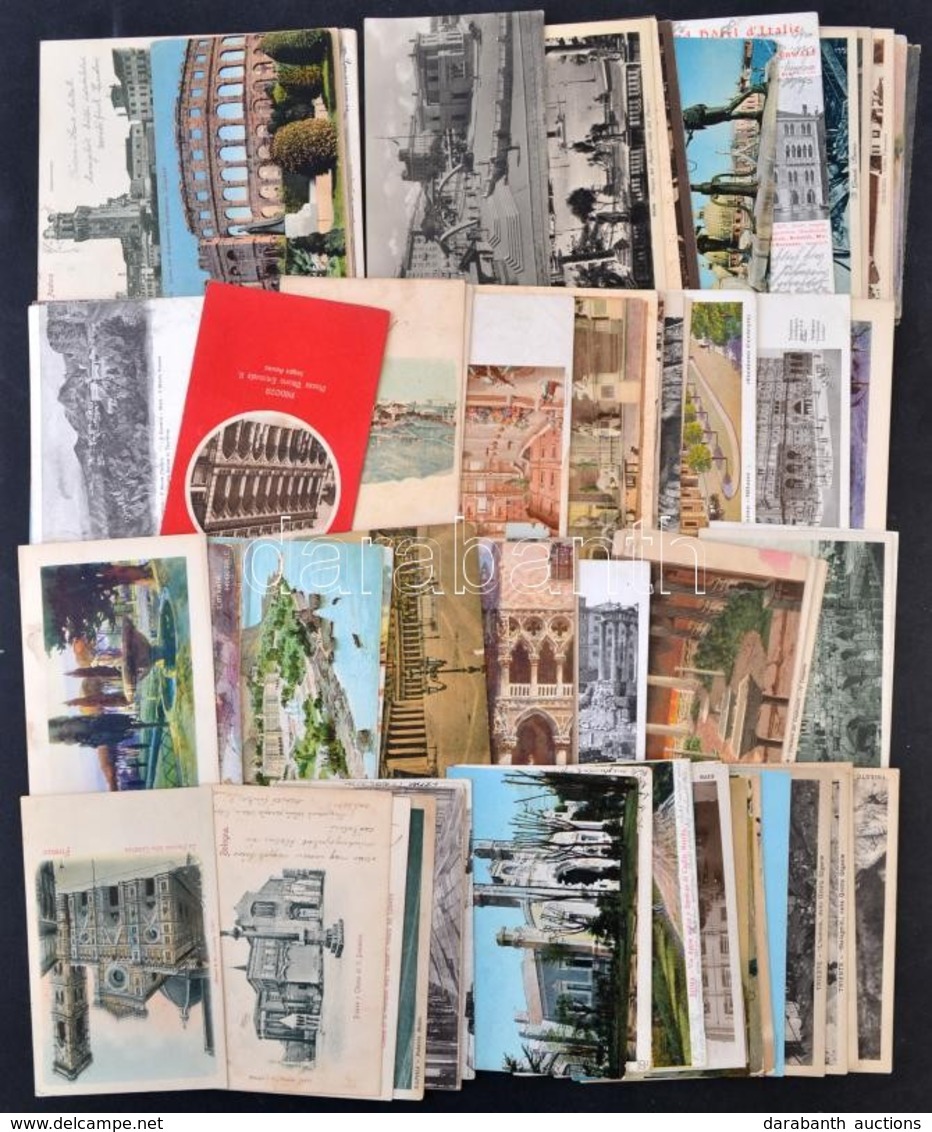 ** * Kb. 90 Db RÉGI Olasz Városképes Lap, Vegyes Minőség / Cca. 90 Pre-1945 Italian Town-view Postcards, Mixed Quality - Unclassified