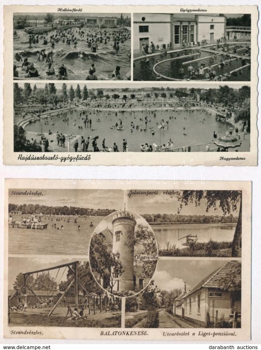 ** * 28 Db RÉGI Magyar Városképes Lap, Sok Strand, Vegyes Minőség / 28 Pre-1945 Hungarian Town-view Postcards, Mixed Qua - Zonder Classificatie