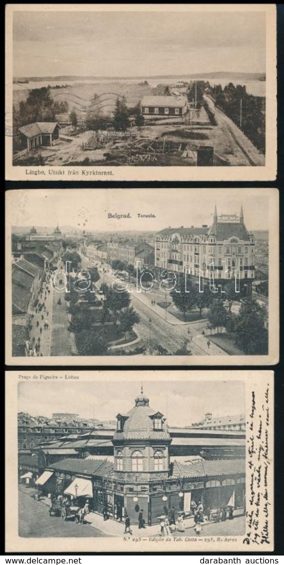 ** * 23 Db RÉGI Külföldi Városképes Lap, Vegyes Minőségben / 23 Pre-1945 European Town-view Postcards In Mixed Quality - Unclassified