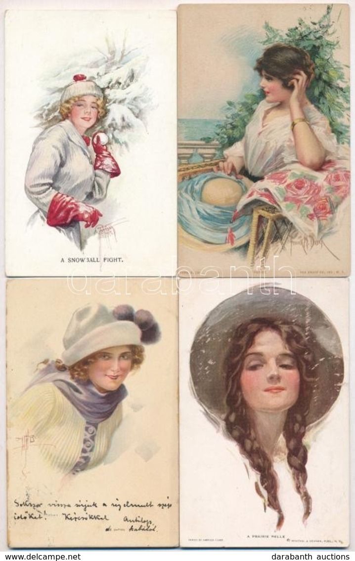 ** * 19 Db RÉGI Motívumlap: Hölgyek, Művész / 19 Pre-1945 Motive Postcards: Ladies And Art - Unclassified