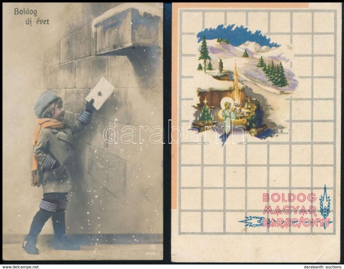 * 12 Db RÉGI üdvözlő Motívumlap / 12 Pre-1945 Greeting Motive Postcards - Non Classificati