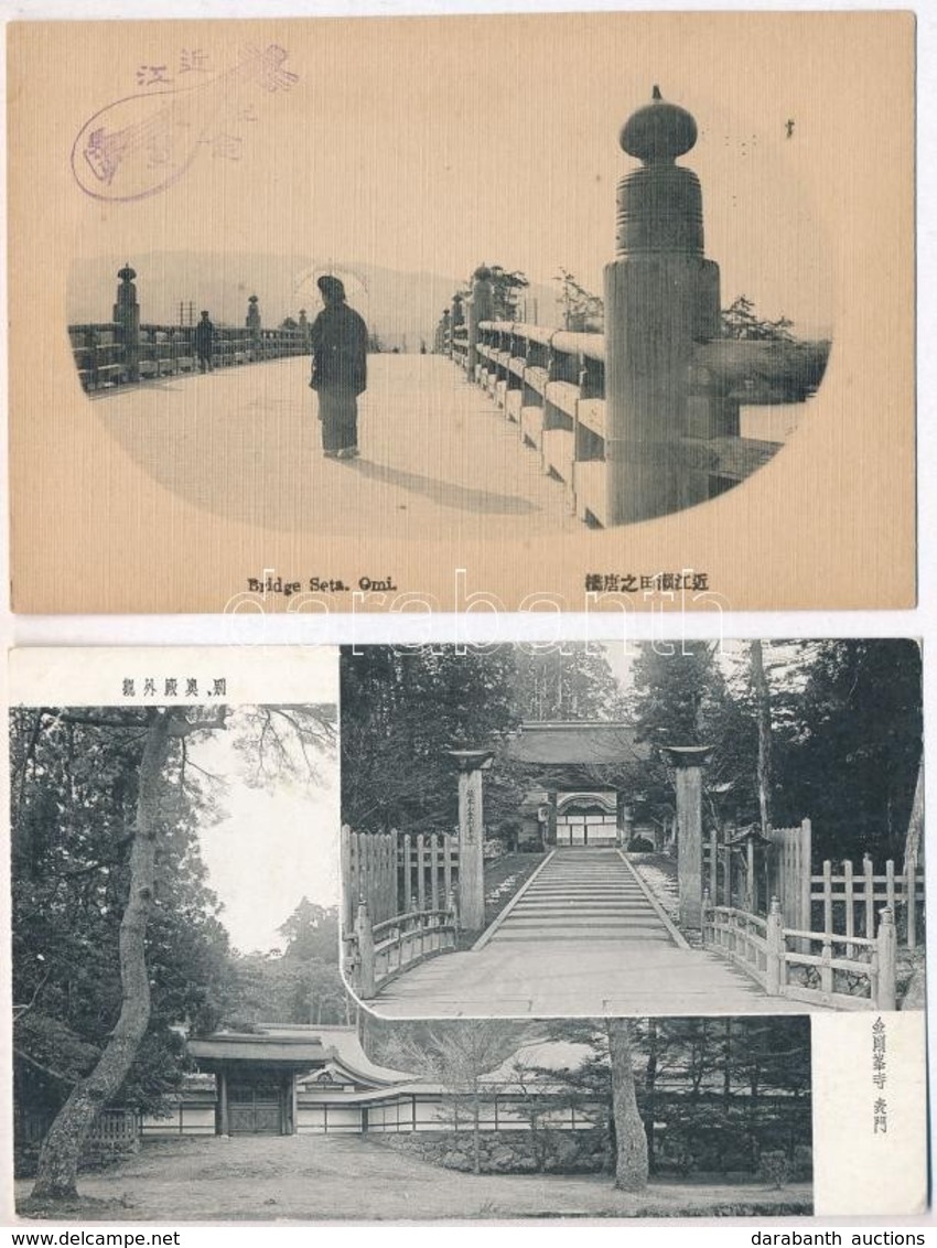 ** 10 Db RÉGI Japán Városképes Lap / 10 Pre-1945 Japanese Town-view Postcards - Ohne Zuordnung