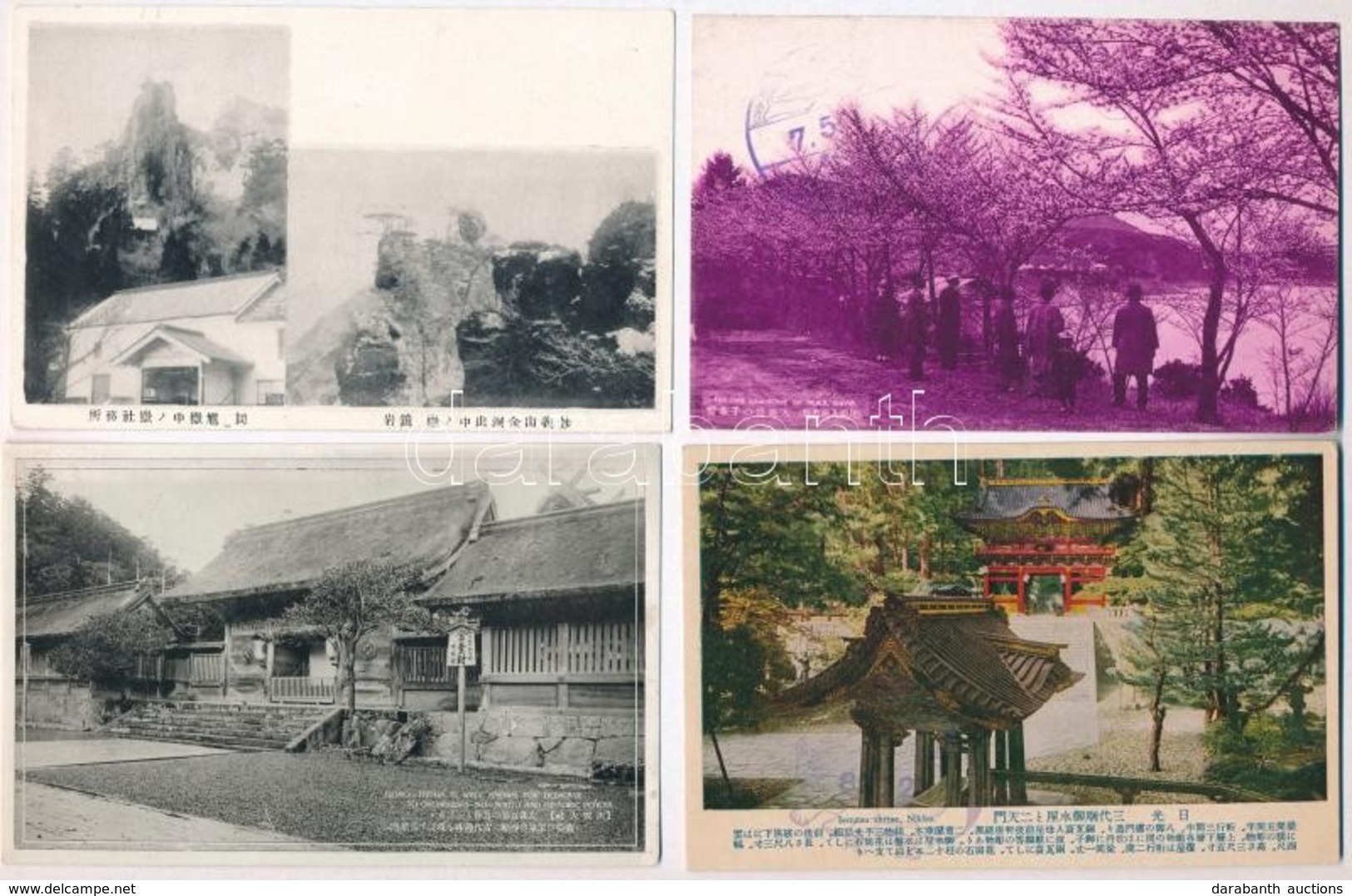 ** 10 Db RÉGI Japán Városképes Lap / 10 Pre-1945 Japanese Town-view Postcards - Unclassified