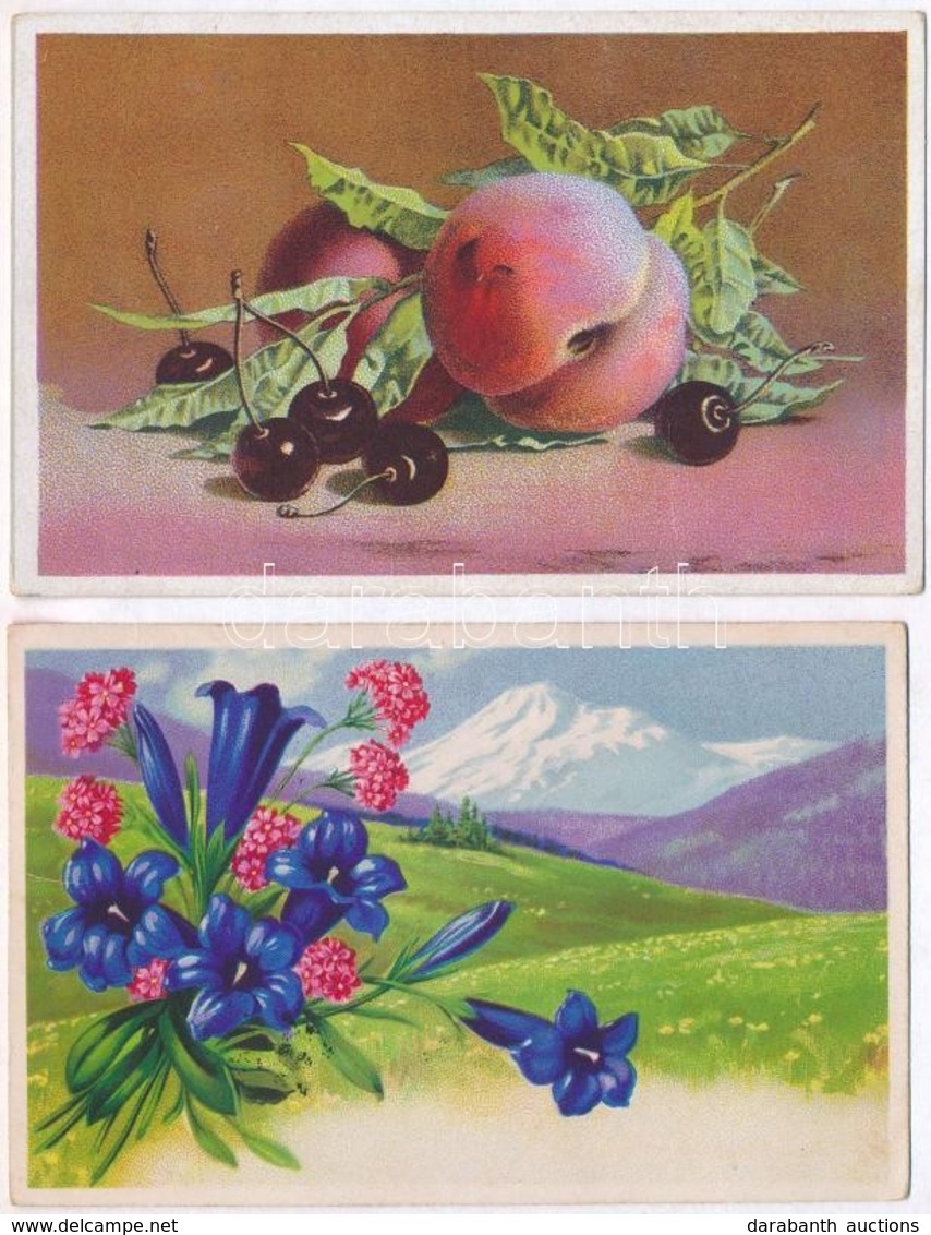 ** * 5 Db RÉGI Művész Motívumlap: Virágos Csendéletek / 5 Pre-1945 Art Motive Postcards: Flowers - Ohne Zuordnung