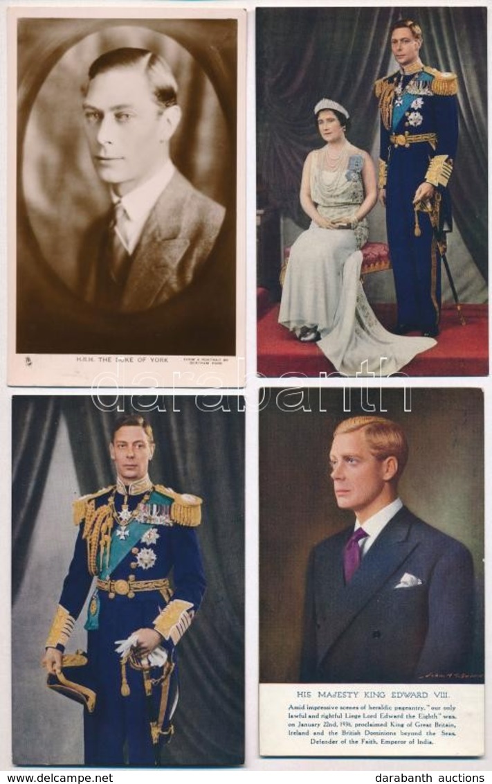 ** 4 Db RÉGI Angol Uralkodói Képeslap / 4 Pre-1945 British Royalty Motive Postcards - Ohne Zuordnung