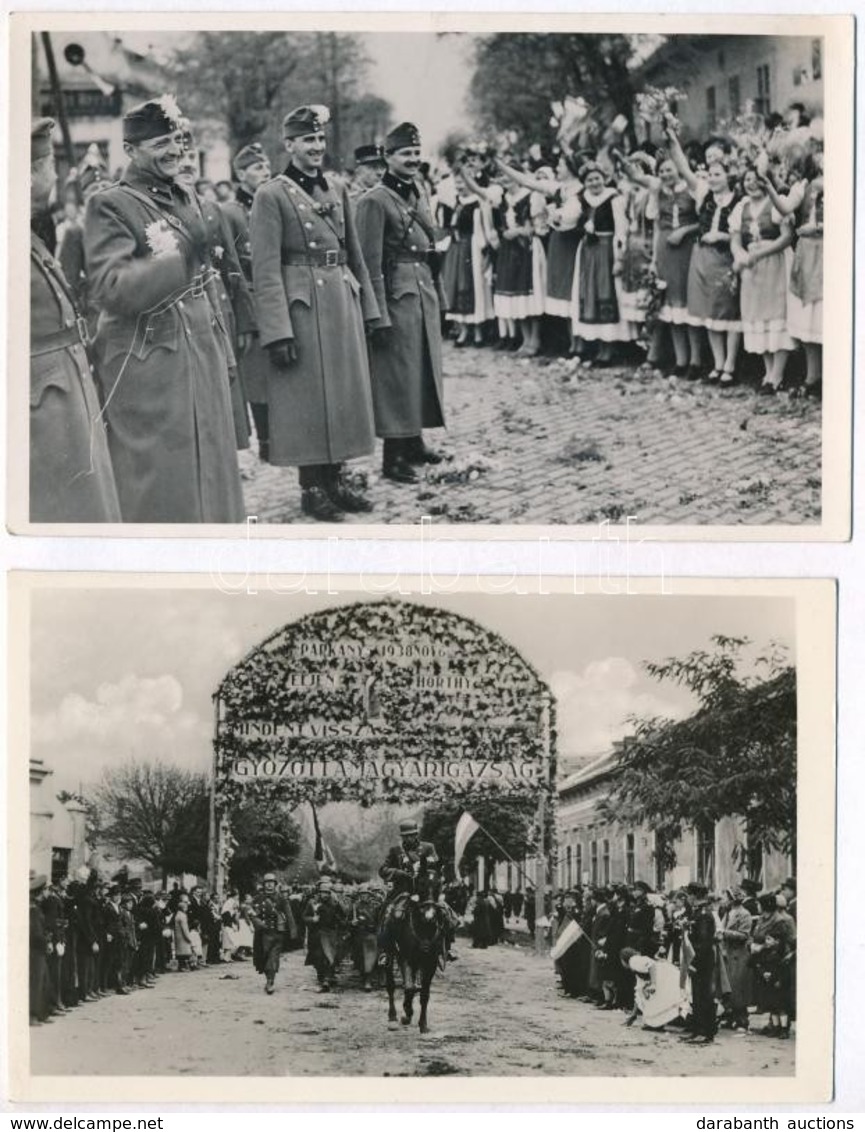 ** 2 Db RÉGI Használatlan Irredenta, Bevonulási Képeslap: Párkány és Galánta / 2 Unused Entry Of The Hungarian Troops Po - Ohne Zuordnung