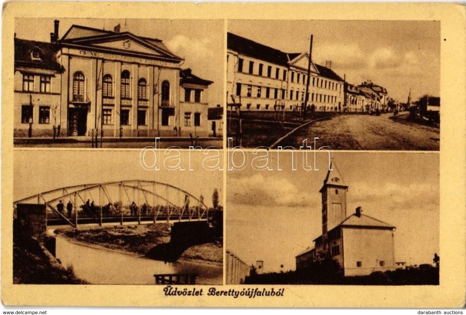 ** * 2 Db Régi Magyar Városképes Lap: Baja és Berettyóújfalu / 2 Pre-1945 Hungarian Town-view Postcards - Non Classificati