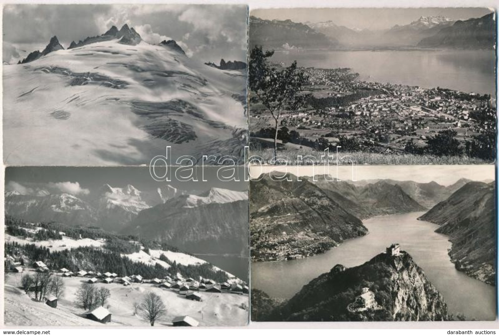 ** * 100 Db MODERN Svájci Városképes Lap / 100 Modern Swiss Town-view Postcards - Non Classificati