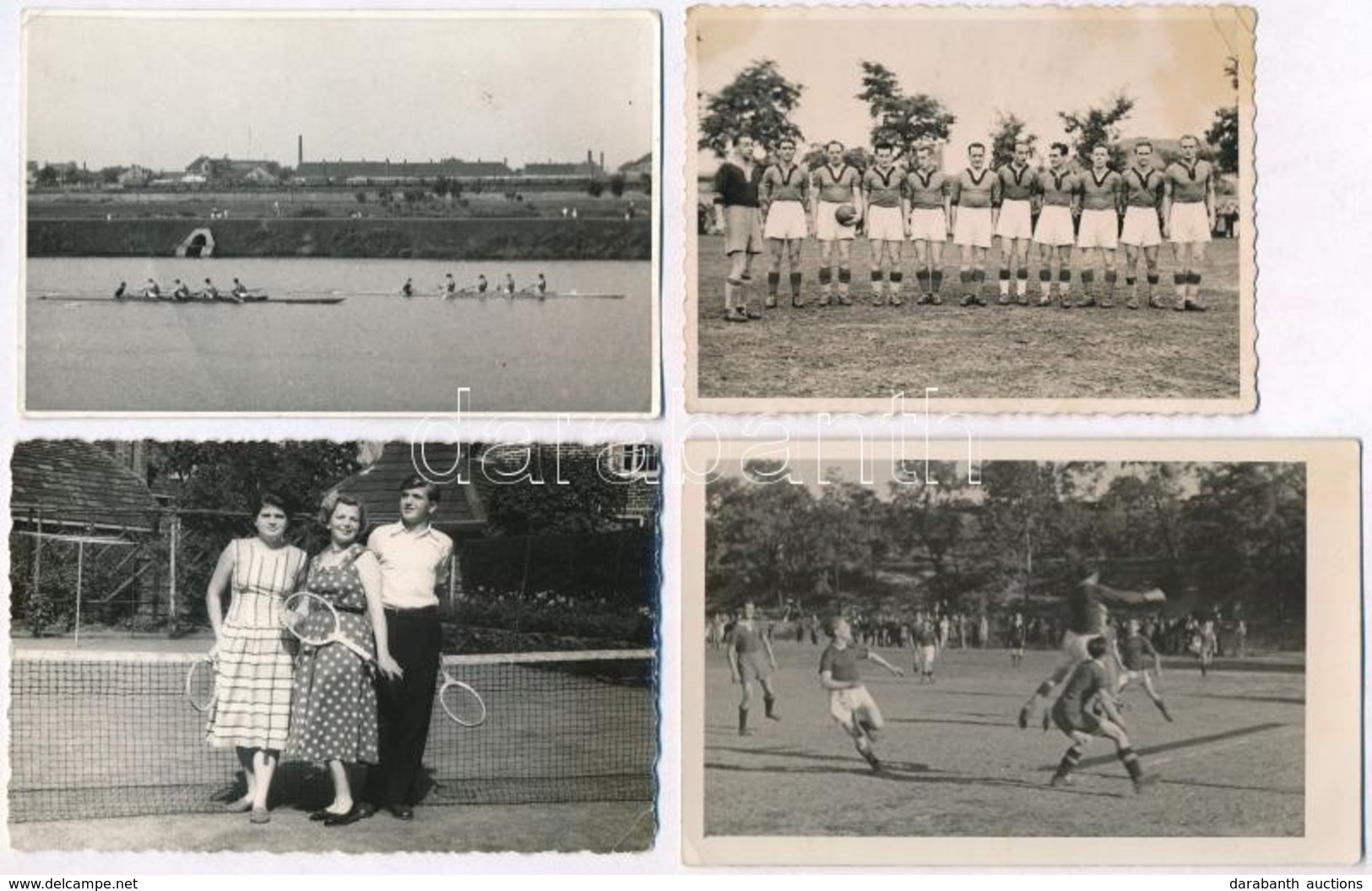 ** * 15 Db VEGYES Fotóképeslap Sportokról: Kerékpározás, Foci, Röplabda, Evezés, Tenisz / 15 Mixed  Photo Postcards With - Non Classificati