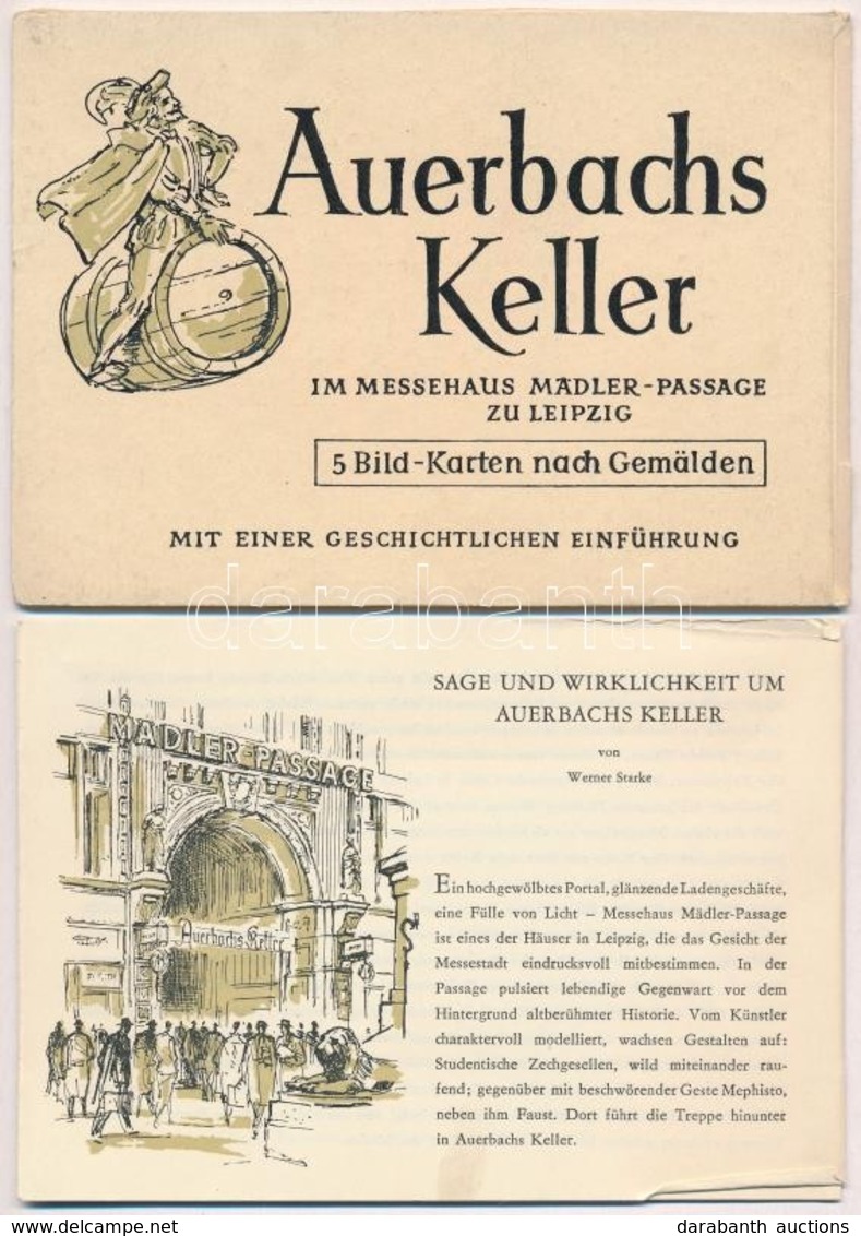 ** Auerbachs Keller Im Messehaus Mädler-Passage Zu Leipzig. 5 Bild-Karten Nach Gemälden. / 5 Db Modern NDK Faust Művészl - Non Classificati