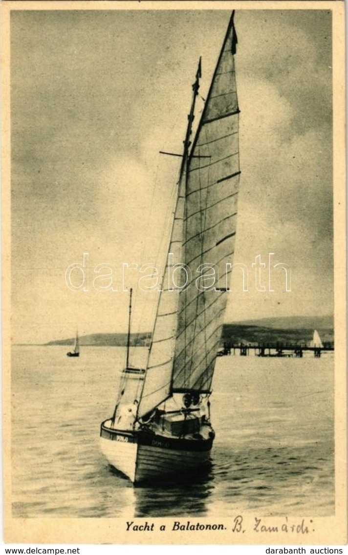 T2 1929 Balaton, 'Dongó' Nagyvitorlás Yacht A Balatonon - Zonder Classificatie