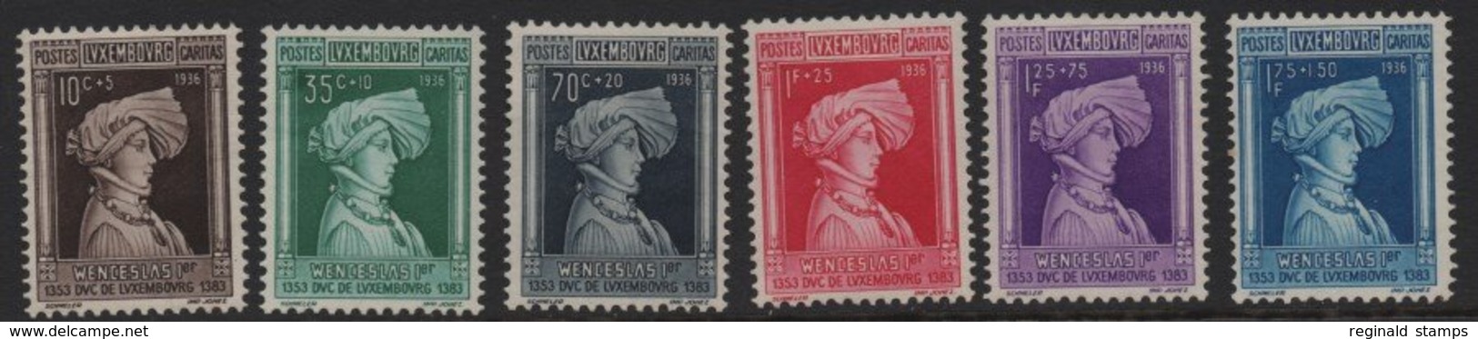 Luxembourg 1936 Caritas, MH* Mi 296/301 (Ref: 1570) - Unused Stamps