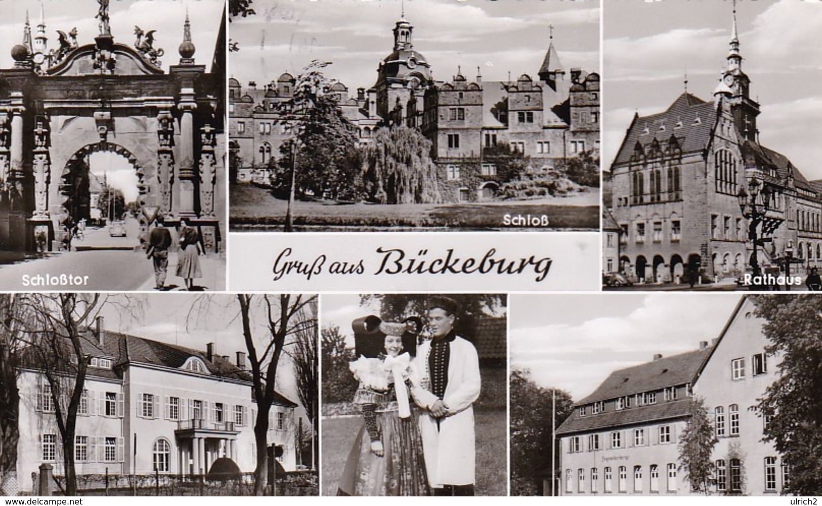AK Gruß Aus Bückeburg - Mehrbildkarte - Werbestempel Bundes-Hausfrauen-Ausstellung Hannover 1964 (43183) - Bueckeburg