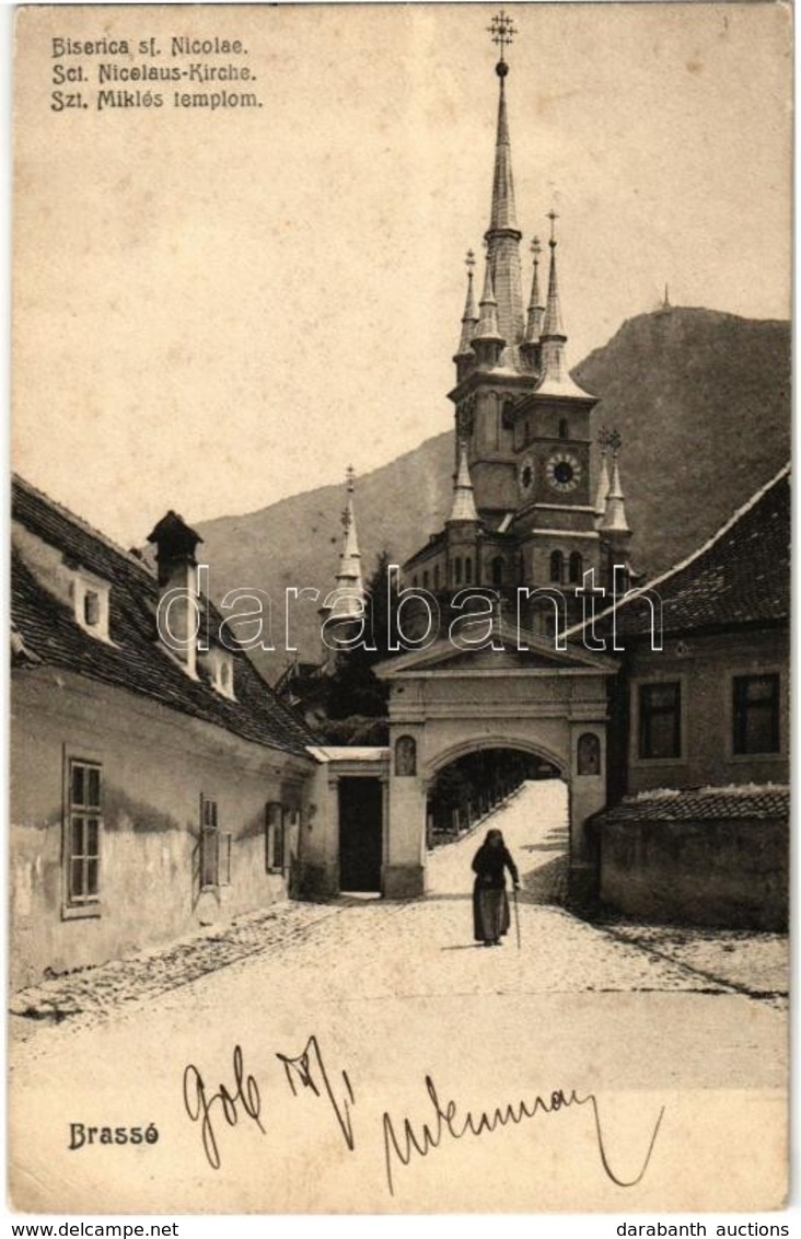 T2/T3 1906 Brassó, Kronstadt, Brasov; Biserica Sf. Nicolae / Sct. Nicolaus Kirche / Román Ortodox (Szent Miklós) Templom - Zonder Classificatie