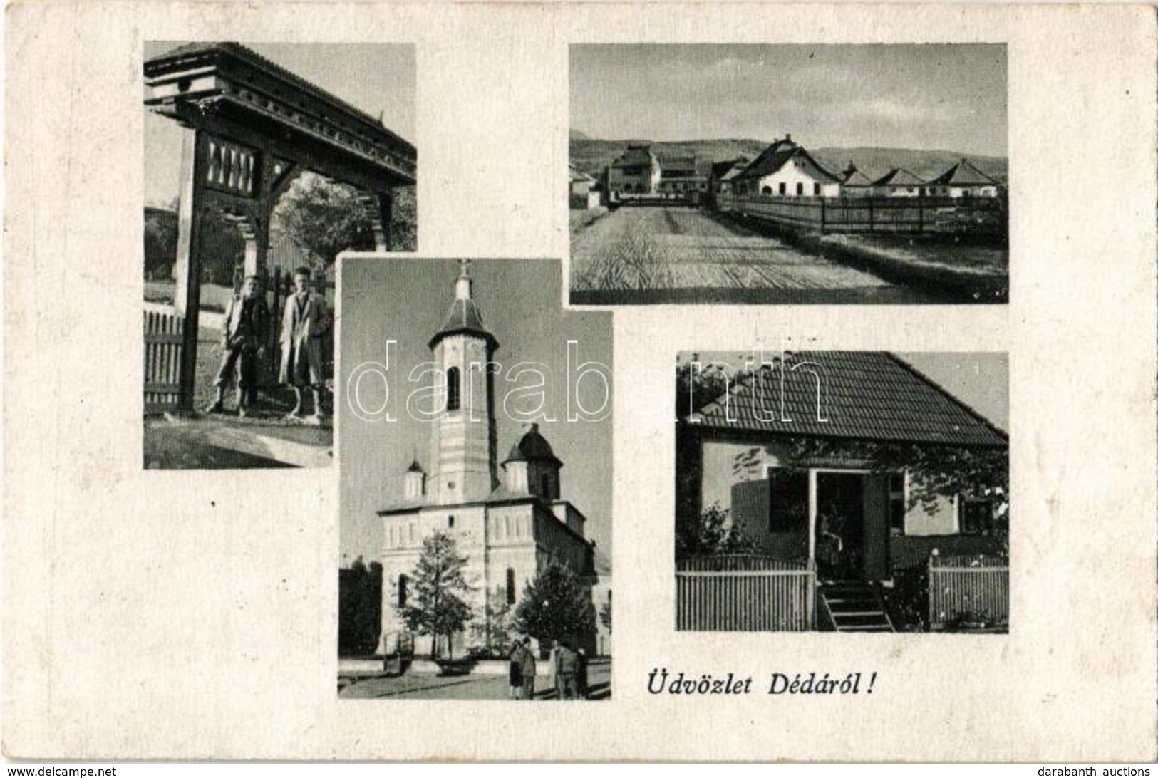 T2 Déda, Székely Kapu, Templom, Szövetkezeti üzlet / Gate, Church, Cooperative Shop - Zonder Classificatie