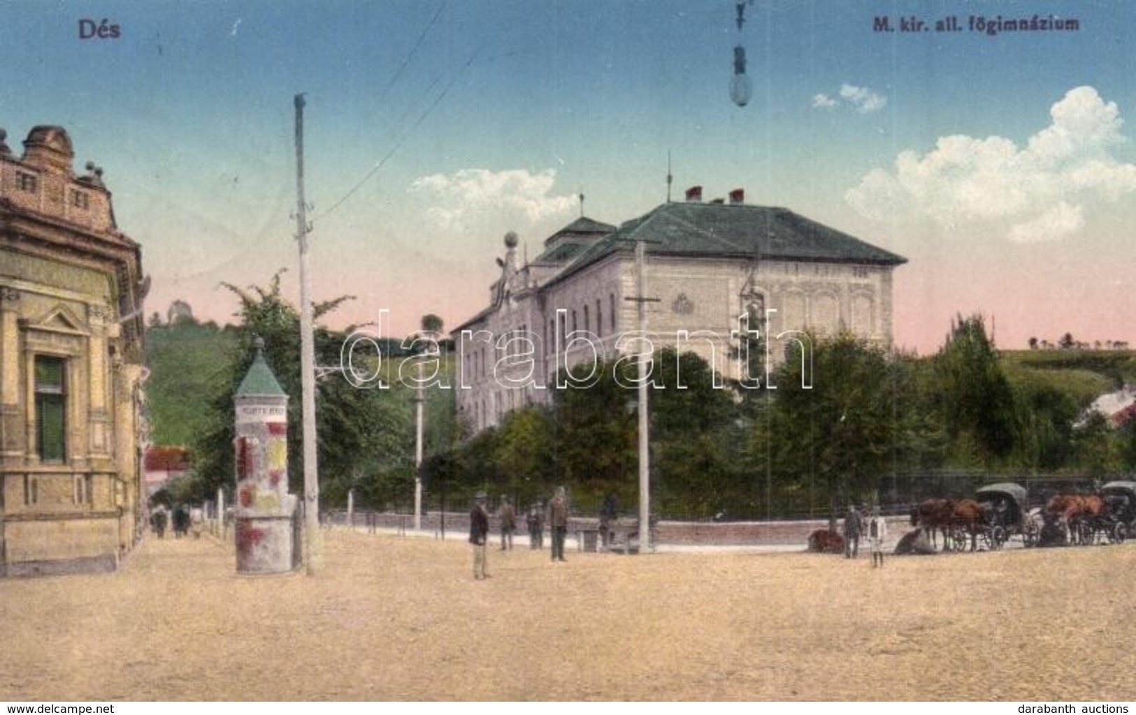 T2 Dés, Dej; Állami Főgimnázium, Hirdetőoszlop / Grammar School, Advertising Column - Ohne Zuordnung