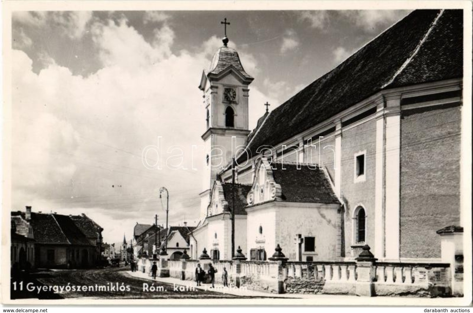 ** T1/T2 Gyergyószentmiklós, Gheorgheni; Római Katolikus Templom, Automobil / Catholic Church, Automobile - Ohne Zuordnung