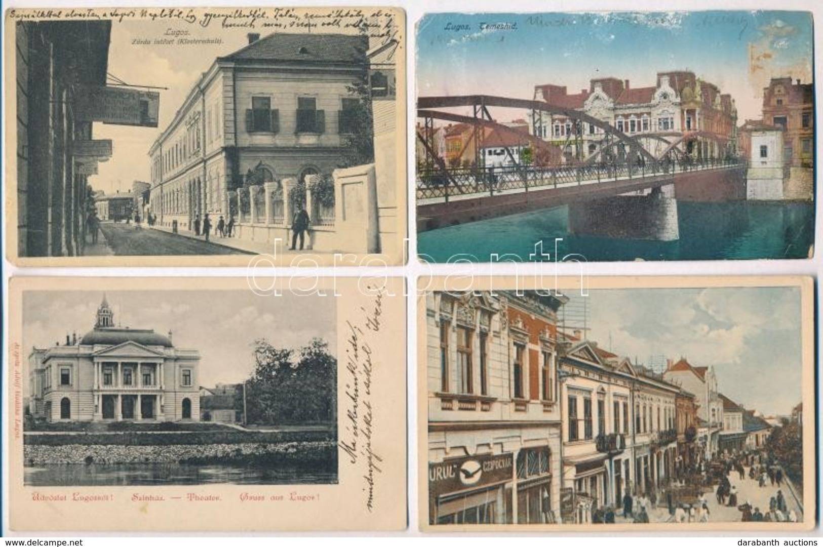 * Lugos, Lugoj; - 4 Db Régi Képeslap / 4 Pre-1945 Postcards - Non Classés
