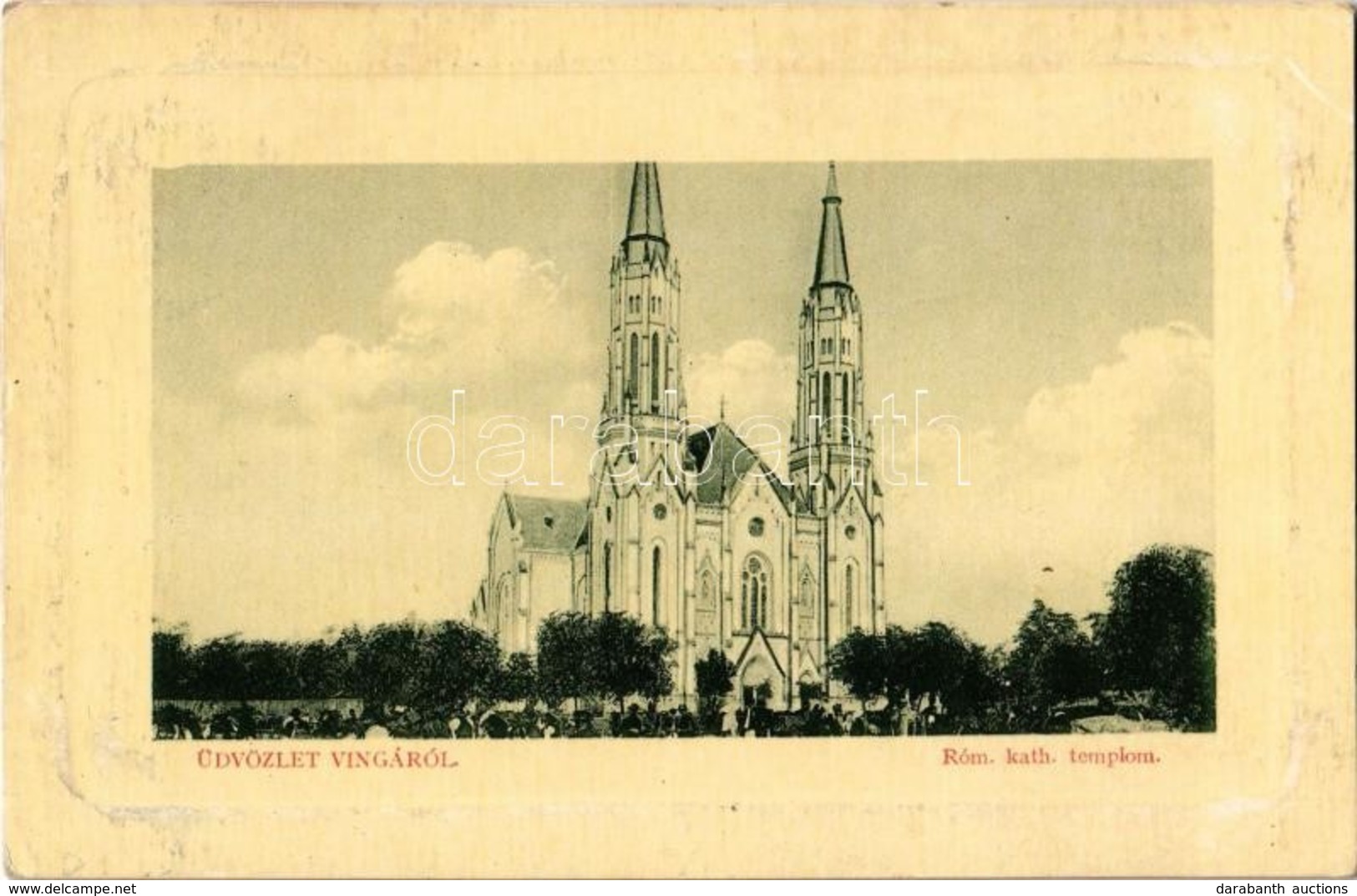 T2/T3 1918 Vinga, Római Katolikus Templom. W. L. Bp. 5431. / Catholic Church (EK) - Non Classificati