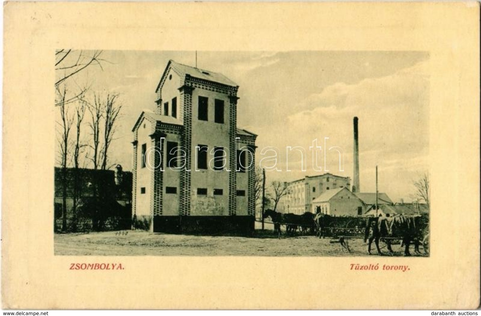T2 1911 Zsombolya, Jimbolia; Tűzoltó Torony. W.L. Bp. 6648. Bundy Ferenc Kiadása / Firefighter's Tower - Ohne Zuordnung