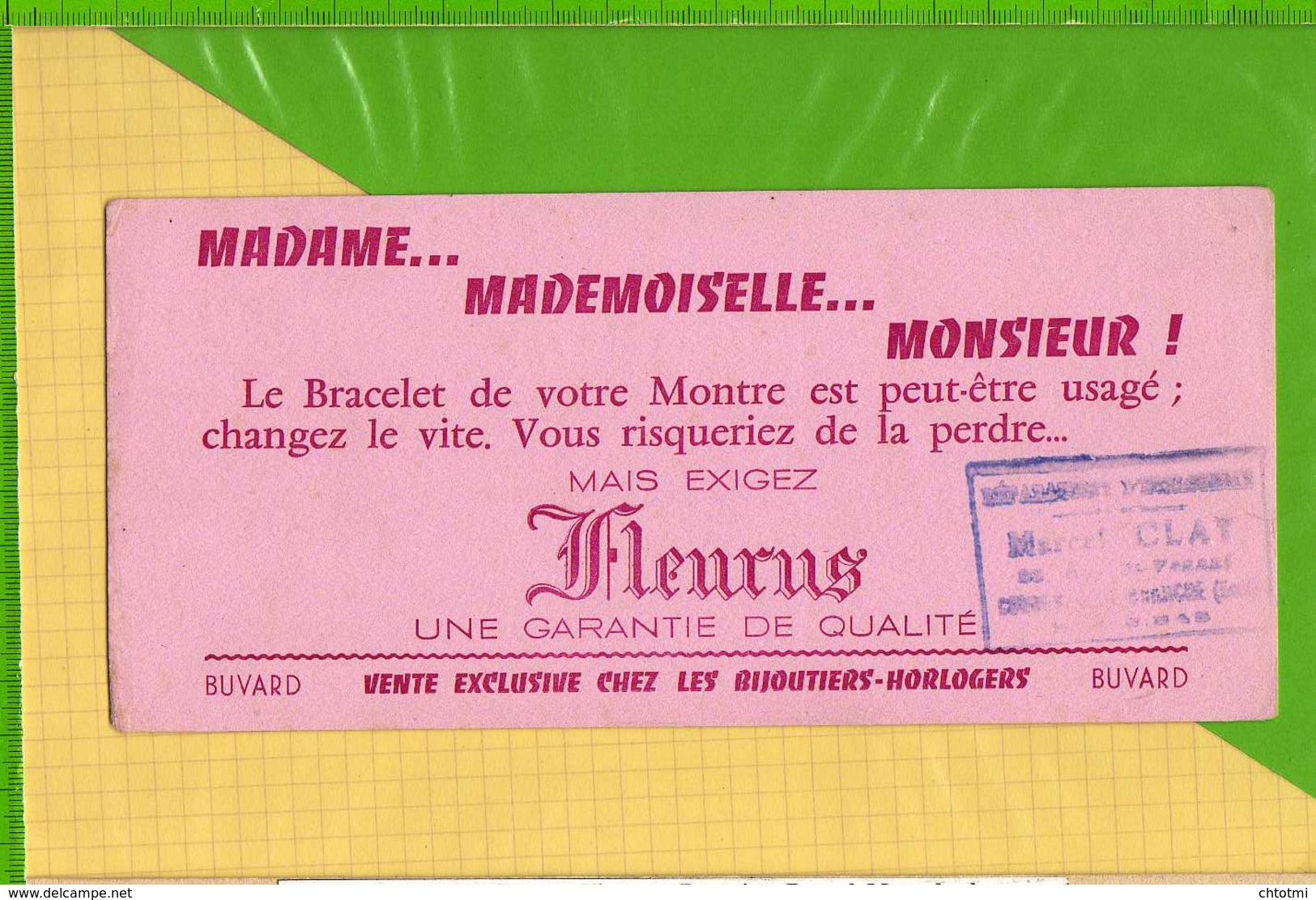 Buvard & Blotting Paper : Bijouterie FLEURUS  COUDEKERQUE BRANCHE - Textile & Vestimentaire